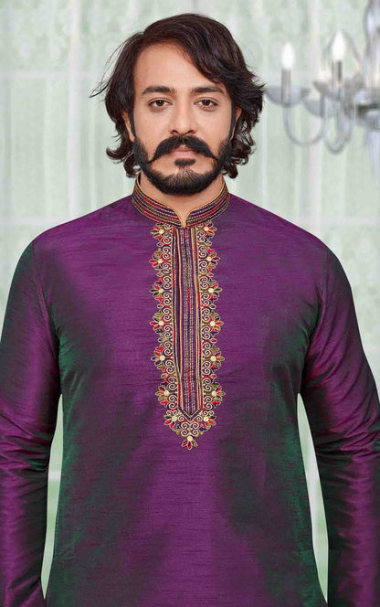 Purple Colour Kurta Pajama In Art Silk KP1210104 A