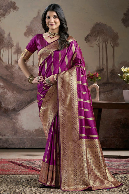Purple Colour Lichi Silk Traditional Saree SD1112205