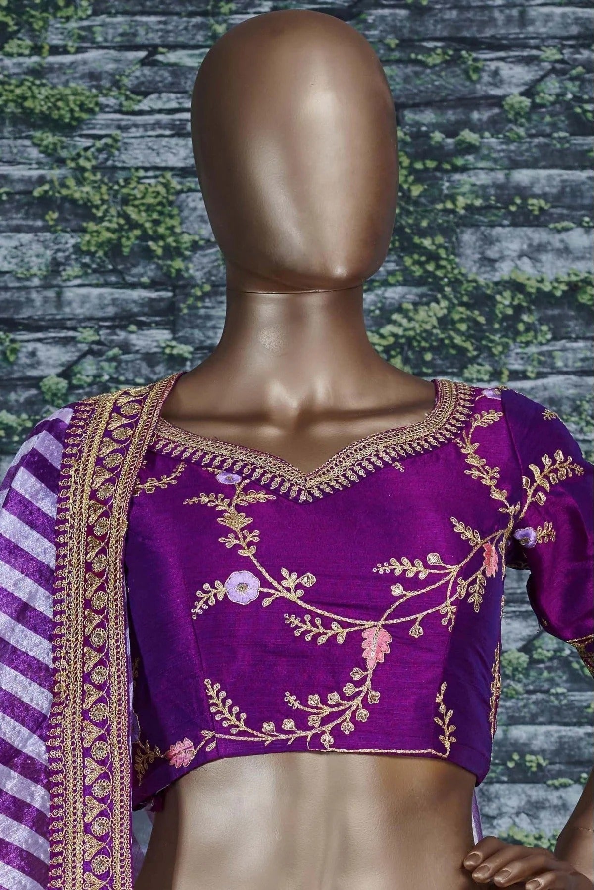 Purple Colour Mulberry Silk Lehenga Choli LC1010054 B