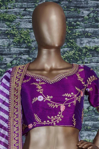 Purple Colour Mulberry Silk Lehenga Choli LC1010054 B