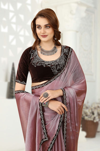 Purple Colour Organza Designer Saree LC1121354 A