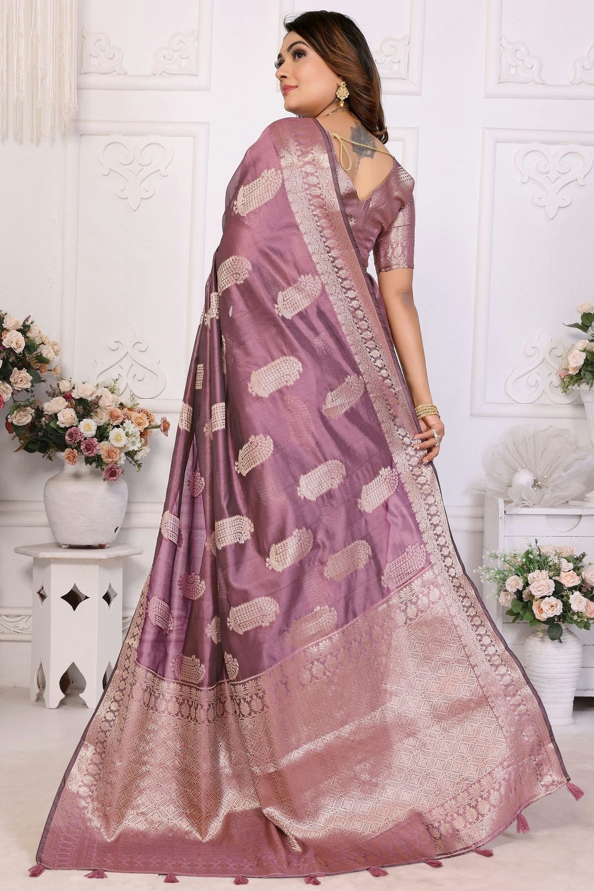Purple Colour Organza Traditional Saree SD1112717 A