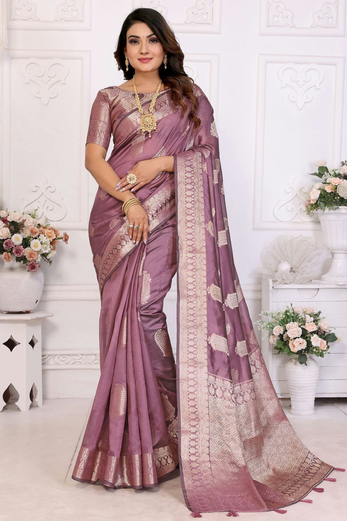 Purple Colour Organza Traditional Saree SD1112717