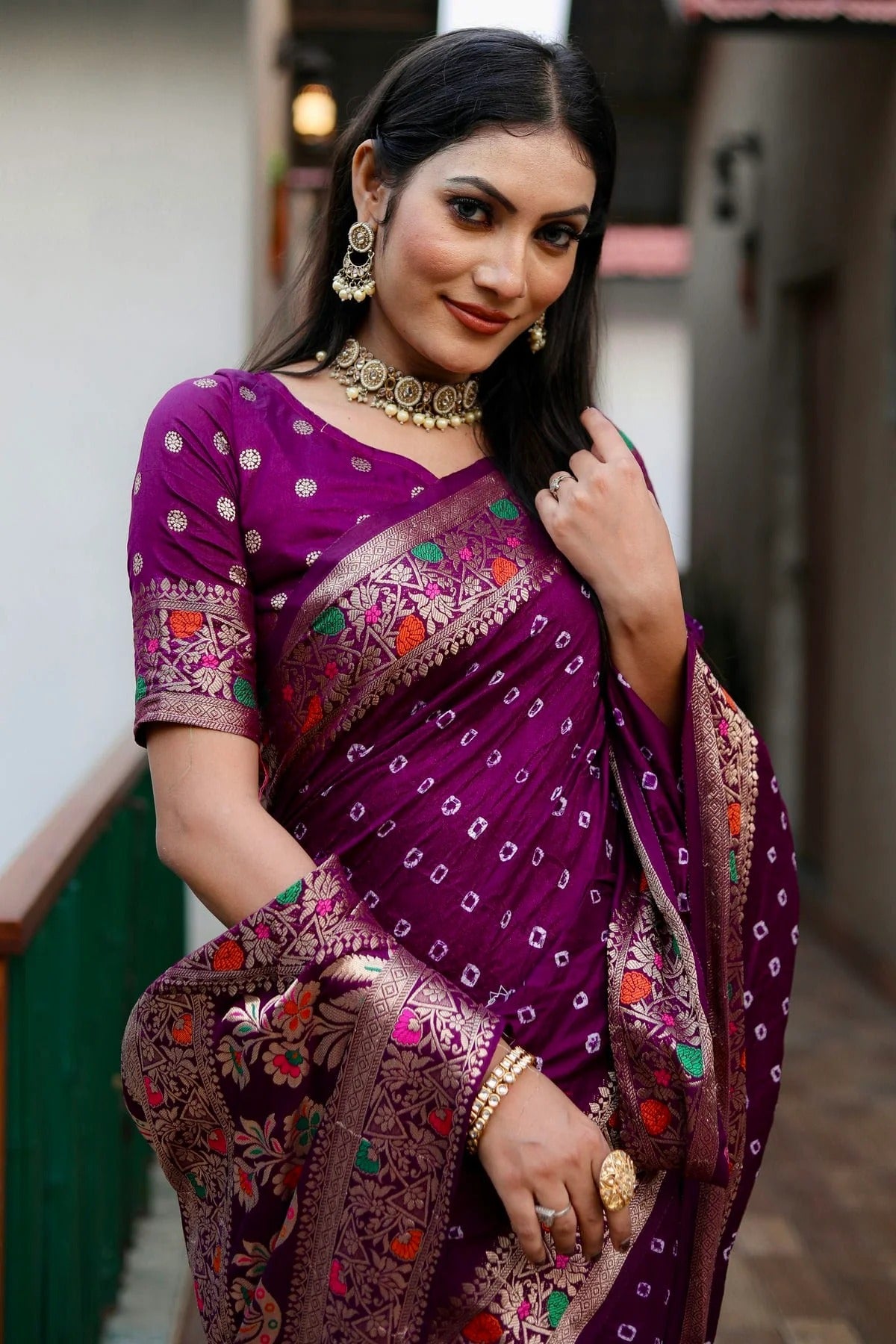 Purple Colour Paithani Silk Traditional Saree SD1110926 A