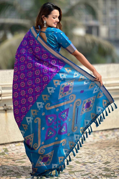 Purple Colour Patola Silk Traditional Saree SD1112673 A