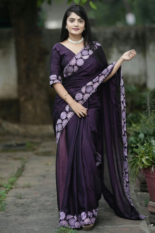 Purple Colour Rangoli Designer Saree SD1110976