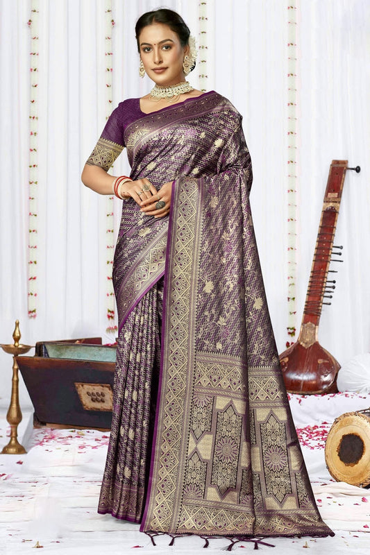 Purple Colour Satin Silk Traditional Saree SD1102449