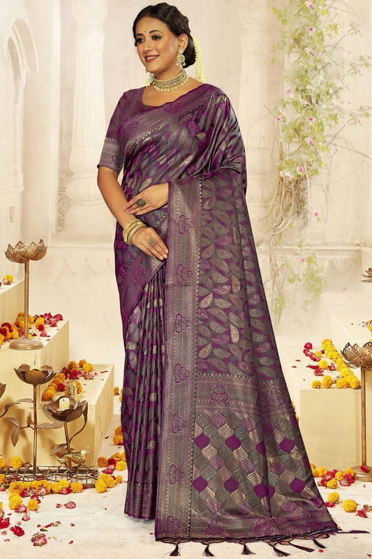 Purple Colour Satin Silk Traditional Saree SD1102455