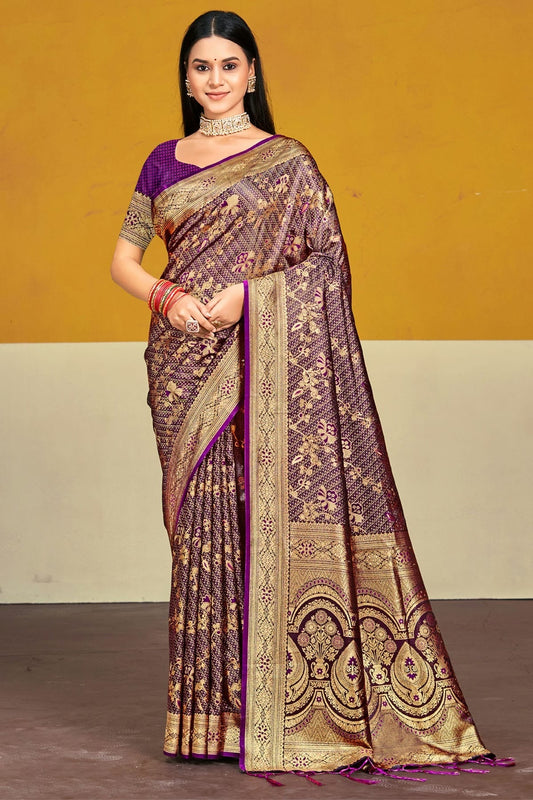 Purple Colour Satin Silk Traditional Saree SD1102716