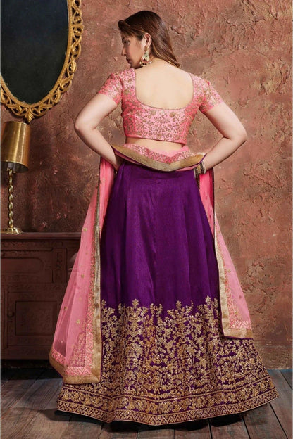 Purple Colour Silk Lehenga Choli LC1010046 A