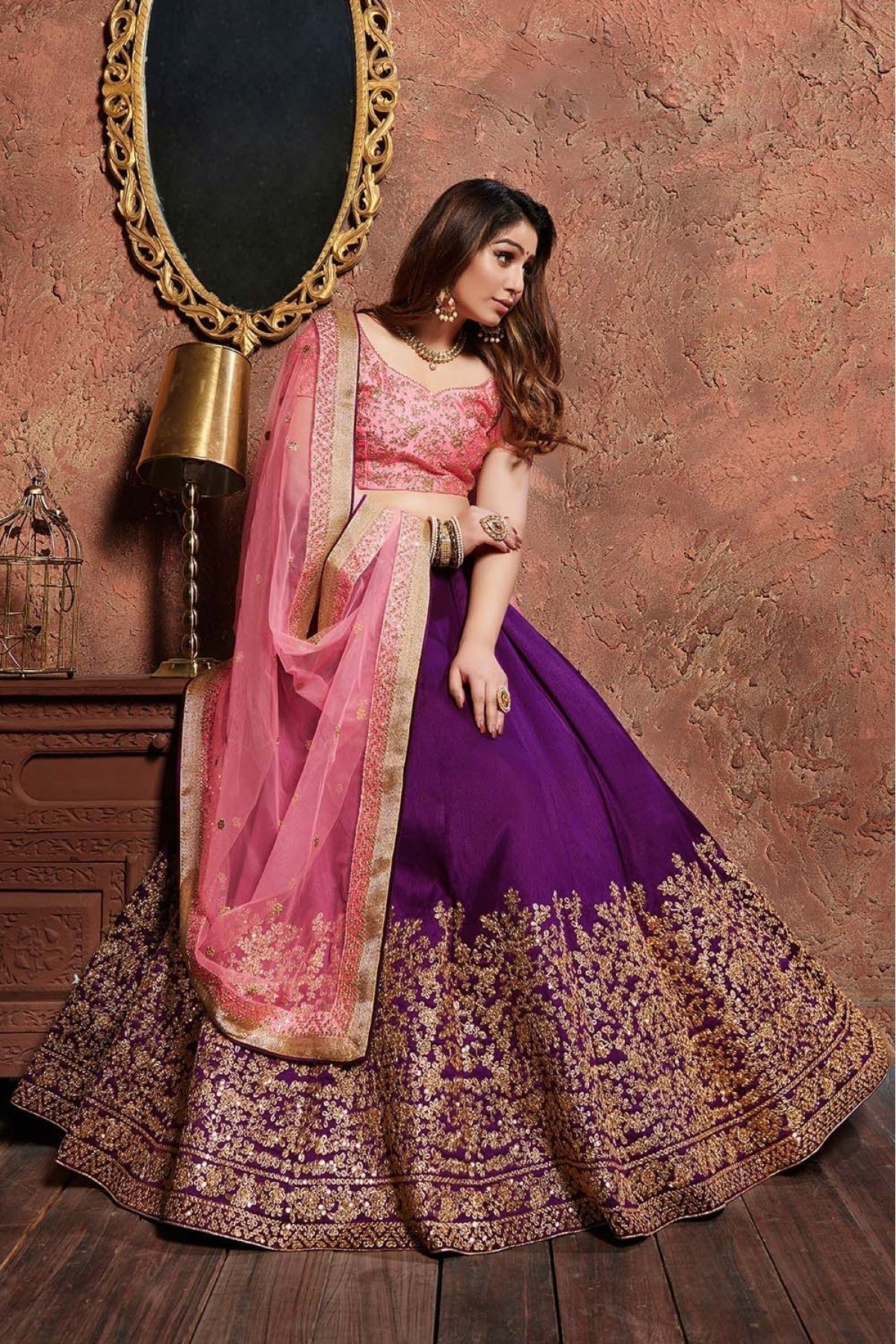 Purple Colour Silk Lehenga Choli LC1010046 C