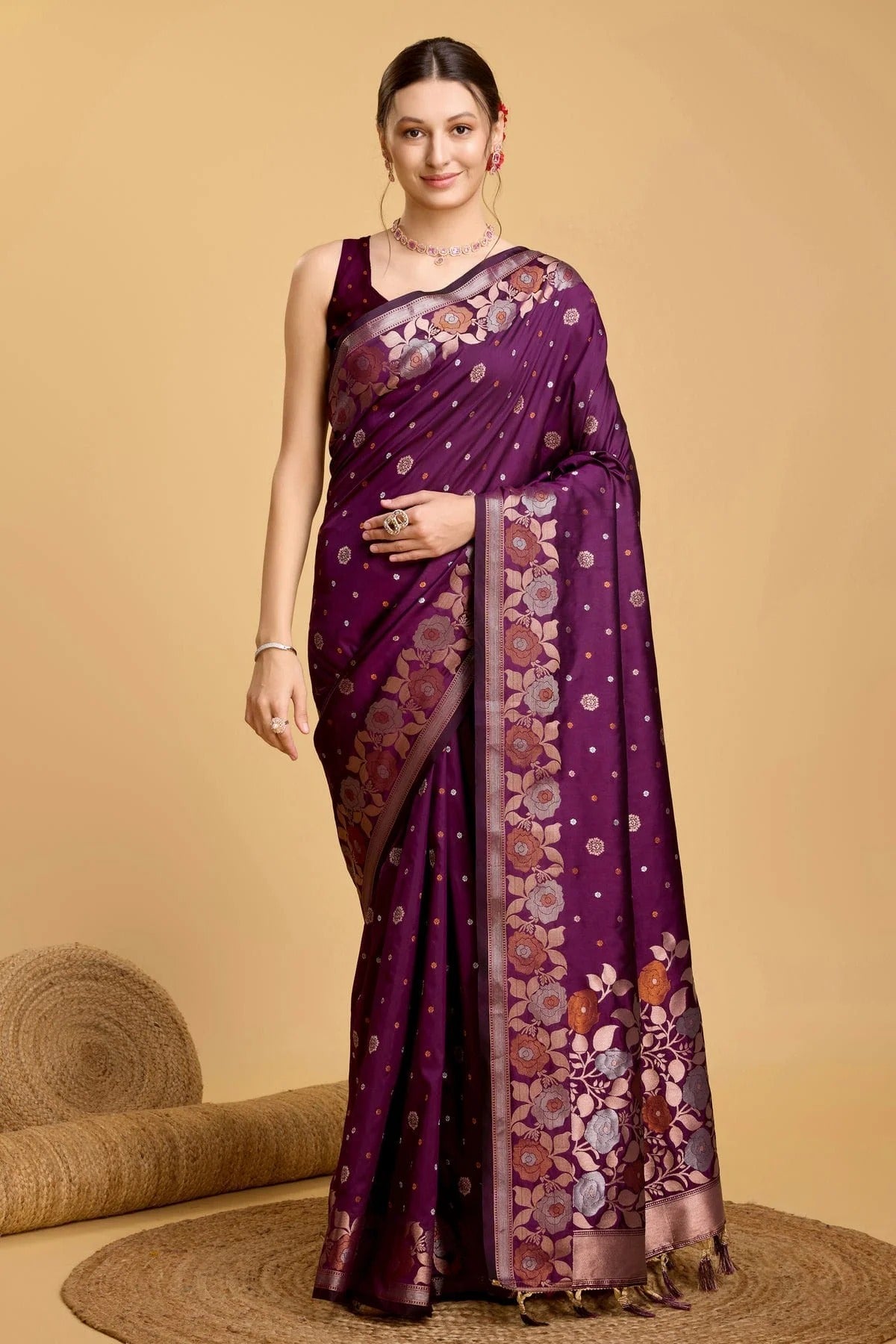 Purple Colour Silk Saree SD1110022