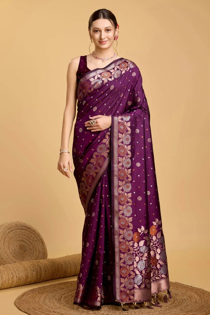 Purple Colour Silk Saree SD1110022
