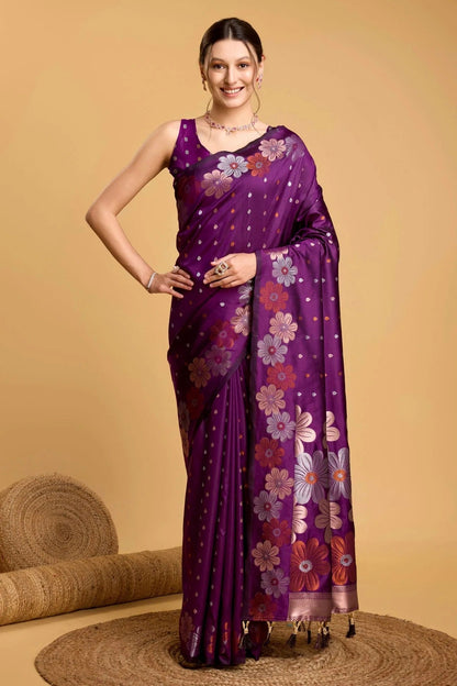 Purple Colour Silk Saree SD1110070