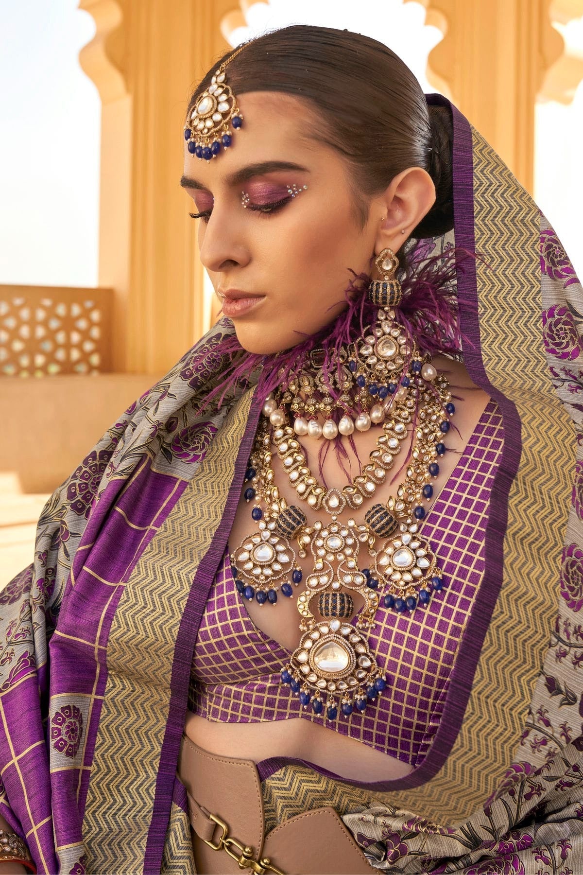 Purple Colour Silk Saree SD1110349 A