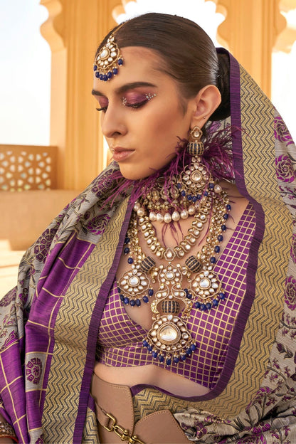Purple Colour Silk Saree SD1110349 A