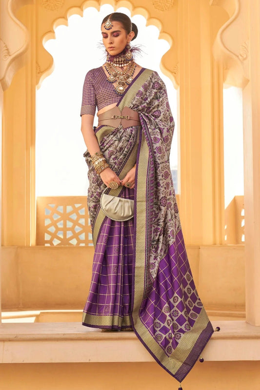 Purple Colour Silk Saree SD1110349