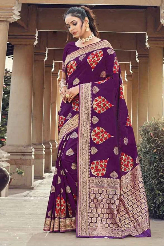 Purple Colour Silk Traditional Saree SD1100117