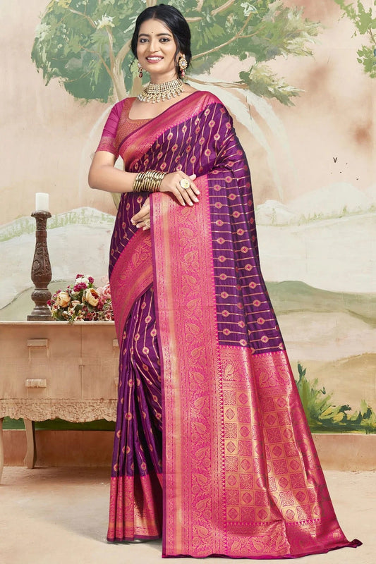 Purple Colour Silk Traditional Saree SD1102574