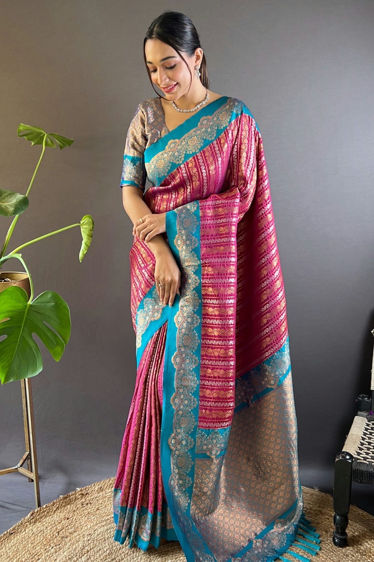 Purple Colour Silk Woven Work Saree SD1290028