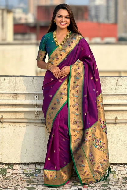 Purple Colour Soft Silk Traditional Saree SD1111774