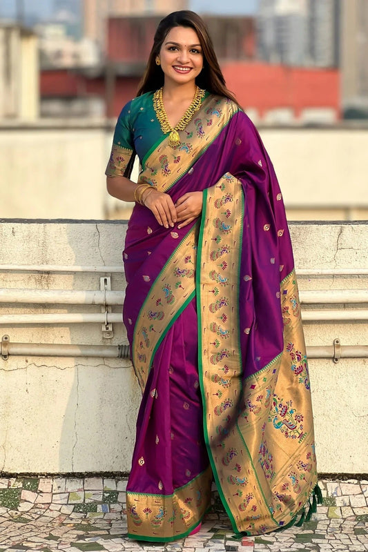 Purple Colour Soft Silk Traditional Saree SD1111774