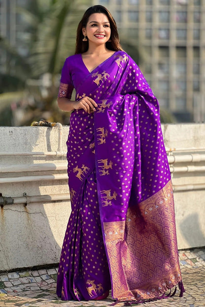 Purple Colour Soft Silk Traditional Saree SD1112648