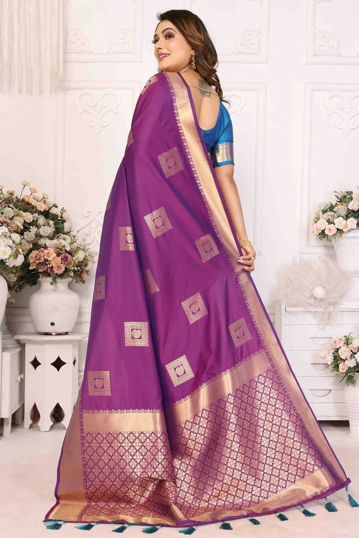 Purple Colour Soft Silk Traditional Saree SD1113104 A