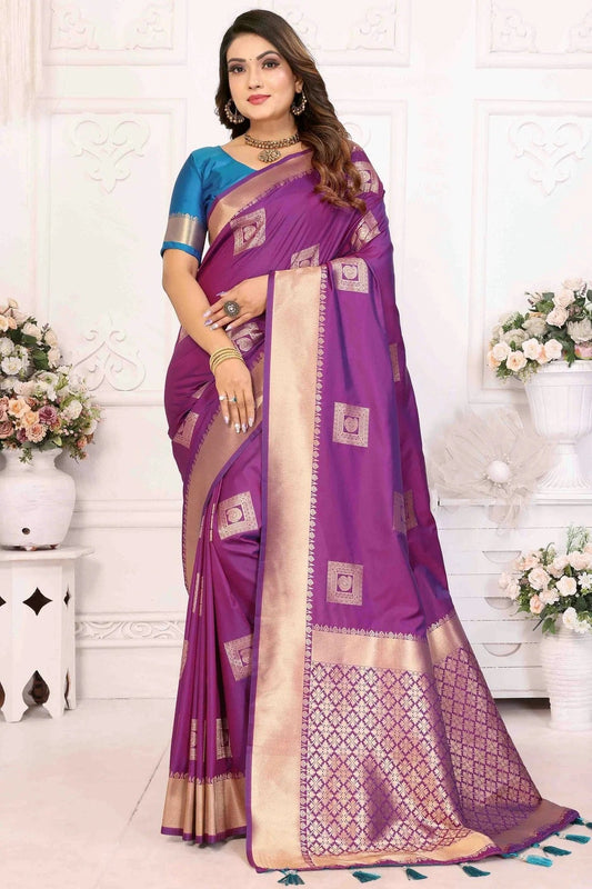 Purple Colour Soft Silk Traditional Saree SD1113104