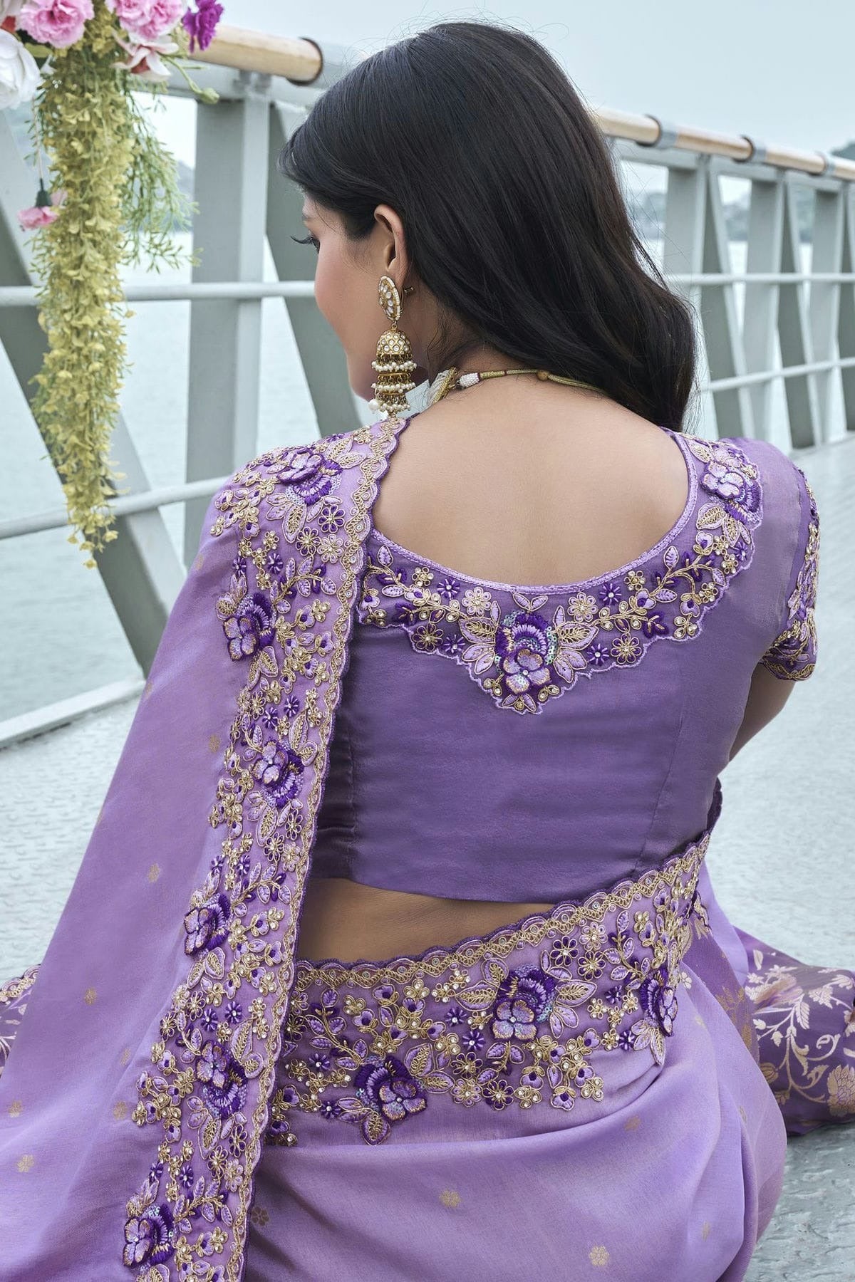 Purple Colour Tissue Silk Designer Saree SD1110969 A
