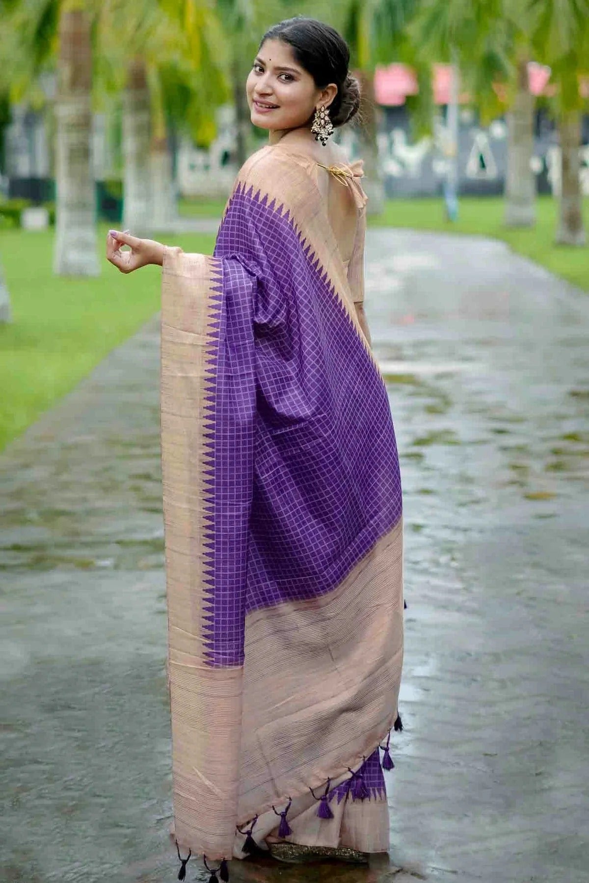 Purple Colour Tussar Silk Traditional Saree SD1260072 A