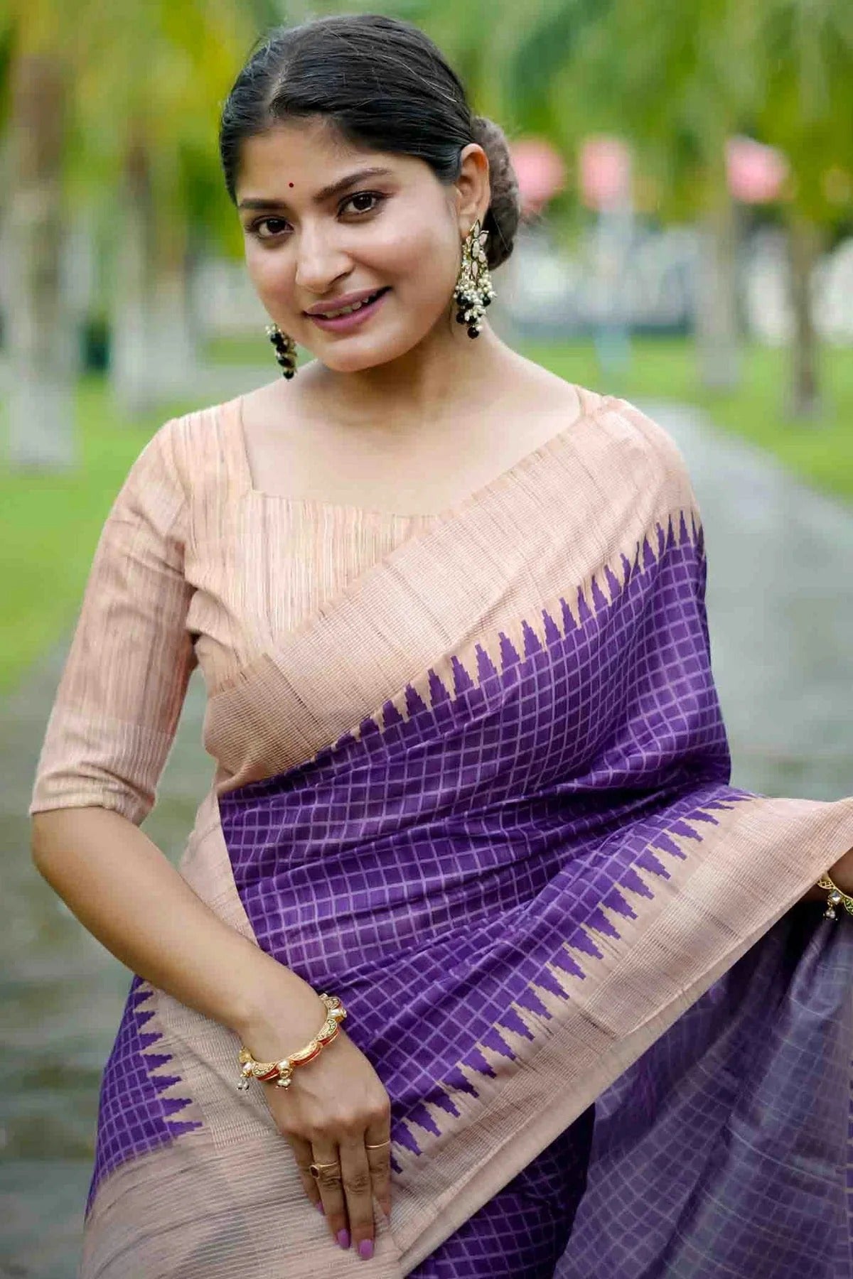 Purple Colour Tussar Silk Traditional Saree SD1260072 B