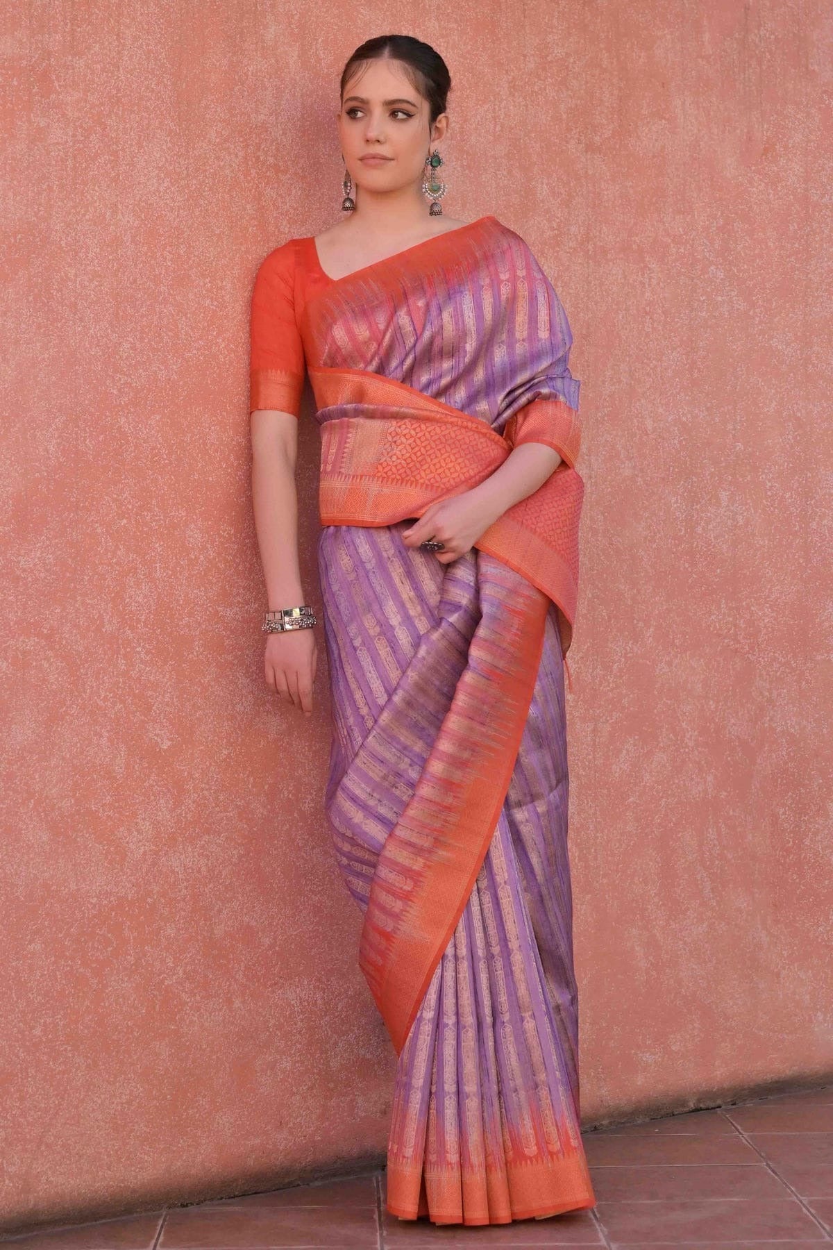 Purple Colour Tussar Silk Traditional Saree SD1260078 A