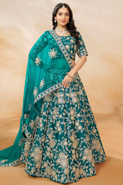 Rama Green Colour Art Silk Lehenga Choli LC1050633 A