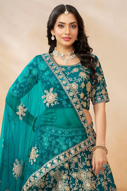 Rama Green Colour Art Silk Lehenga Choli LC1050633 B