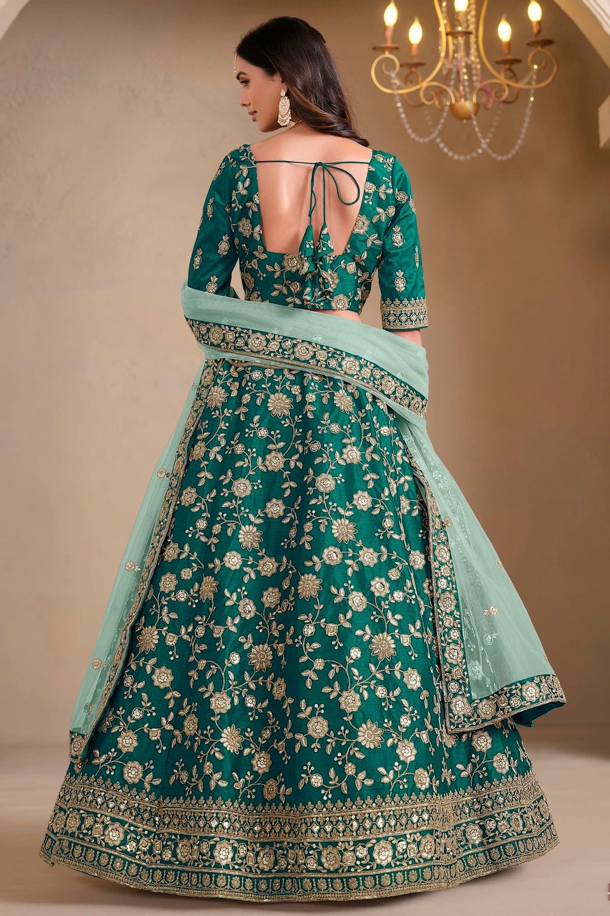 Rama Green Colour Art Silk Lehenga Choli LC1050687 A