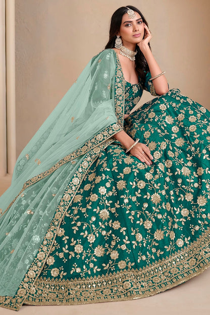 Rama Green Colour Art Silk Lehenga Choli LC1050687 B