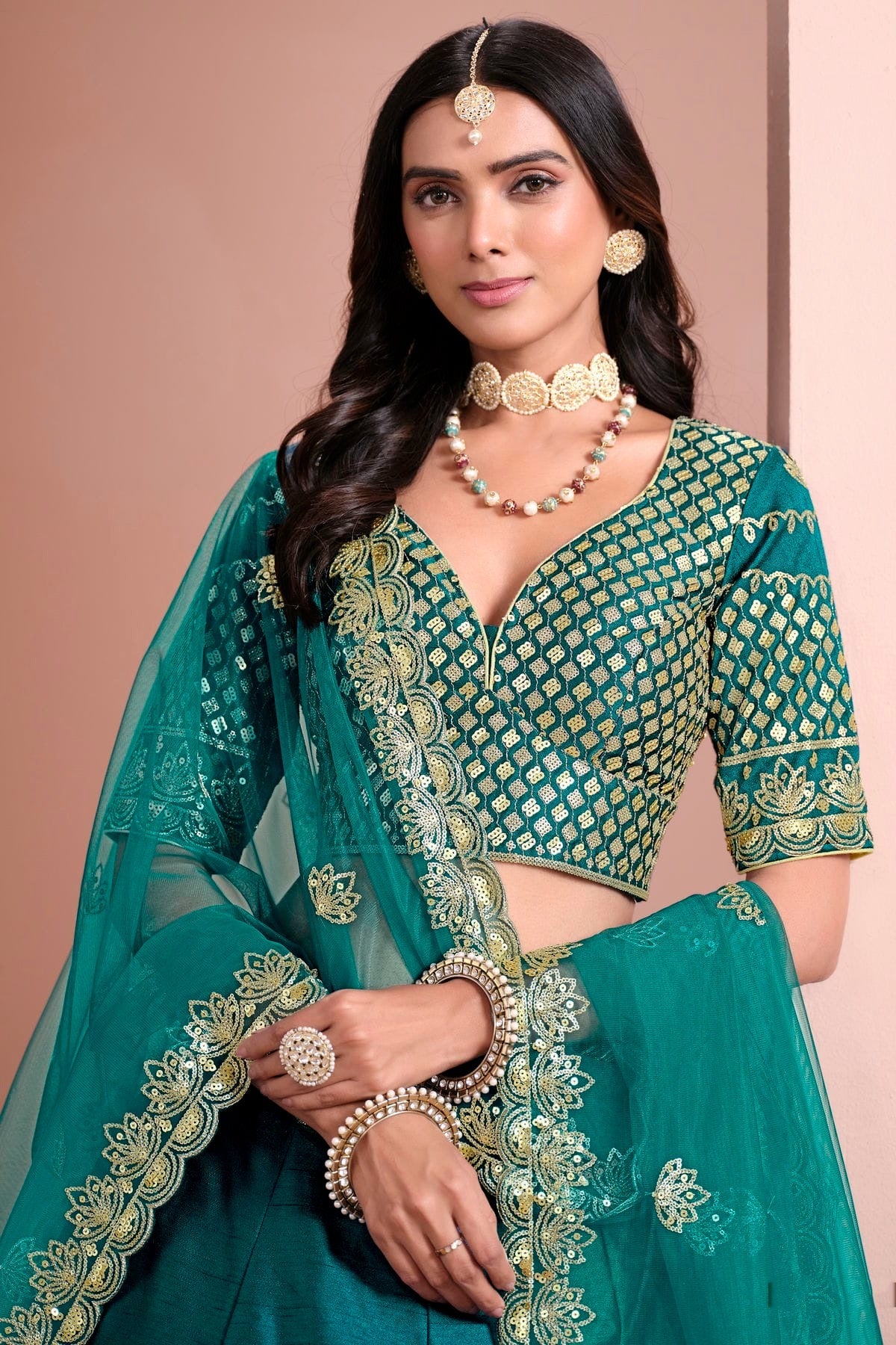 Rama Green Colour Art Silk Lehenga Choli LC1050691 B