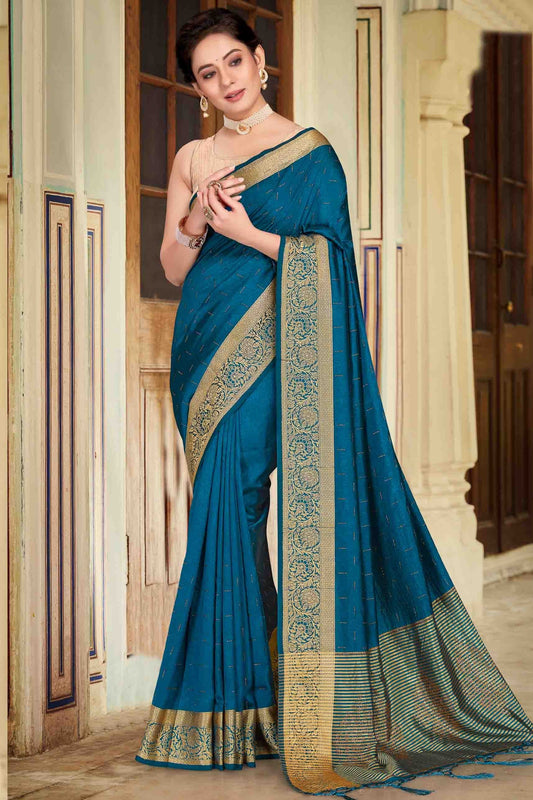Rama Green Colour Banarasi Art Silk Designer Saree SD1121118