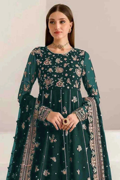 Rama Green Colour Faux Georgette Anarkali Suit SM1140889 A