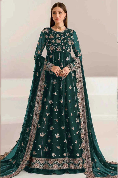 Rama Green Colour Faux Georgette Anarkali Suit SM1140889