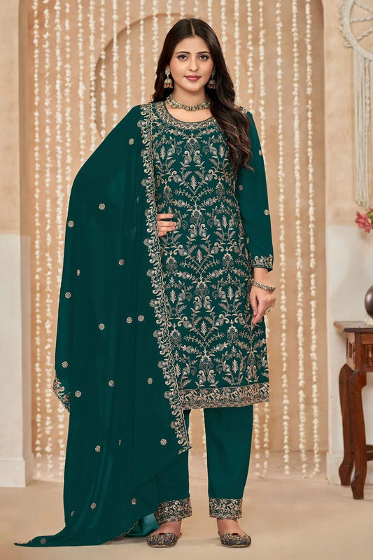 Rama Green Colour Faux Georgette Pant Style Suit SM1050588