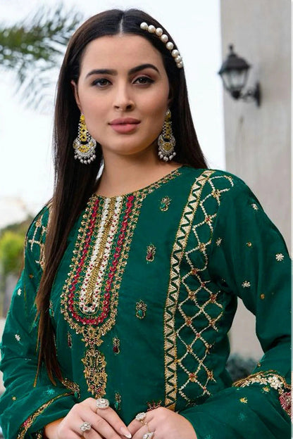 Rama Green Colour Faux Georgette Pant Style Suit SM1140073 A