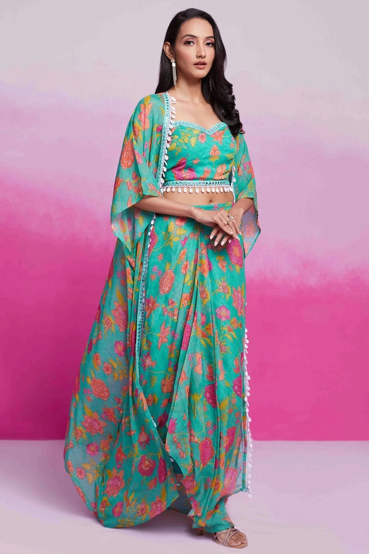 Rama Green Colour Georgette Co Ord Suit TP1080942 A