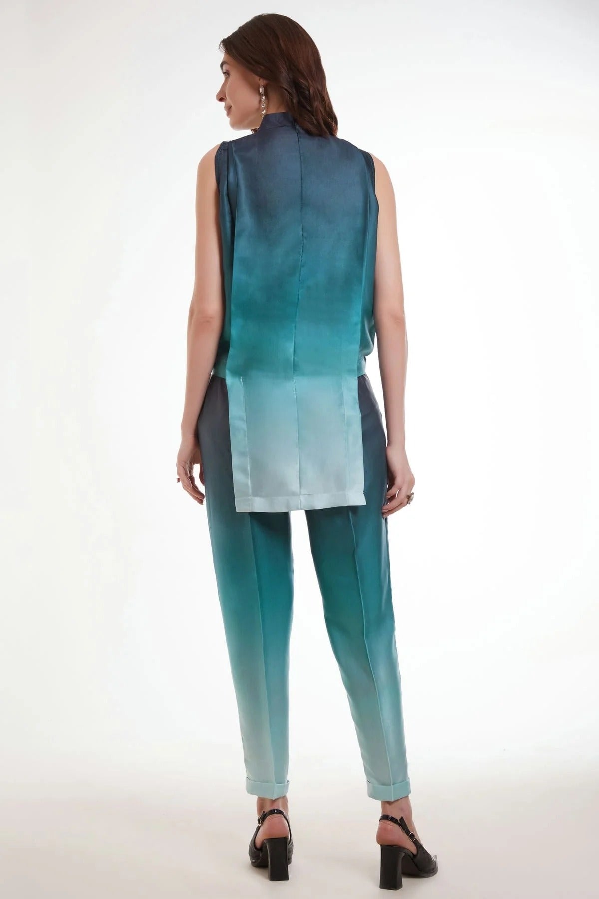 Rama Green Colour Modal Satin Top and Bottom TP1080920 A