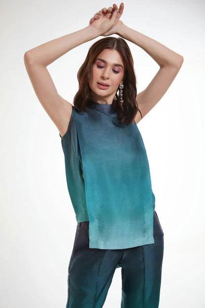 Rama Green Colour Modal Satin Top and Bottom TP1080920 B