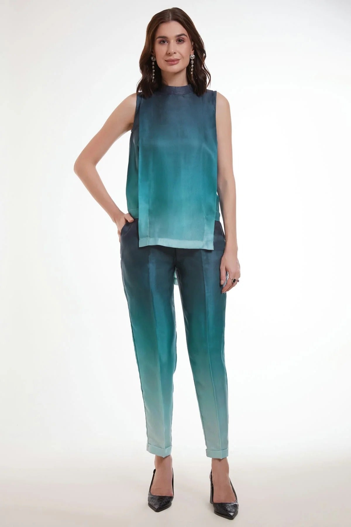 Rama Green Colour Modal Satin Top and Bottom TP1080920