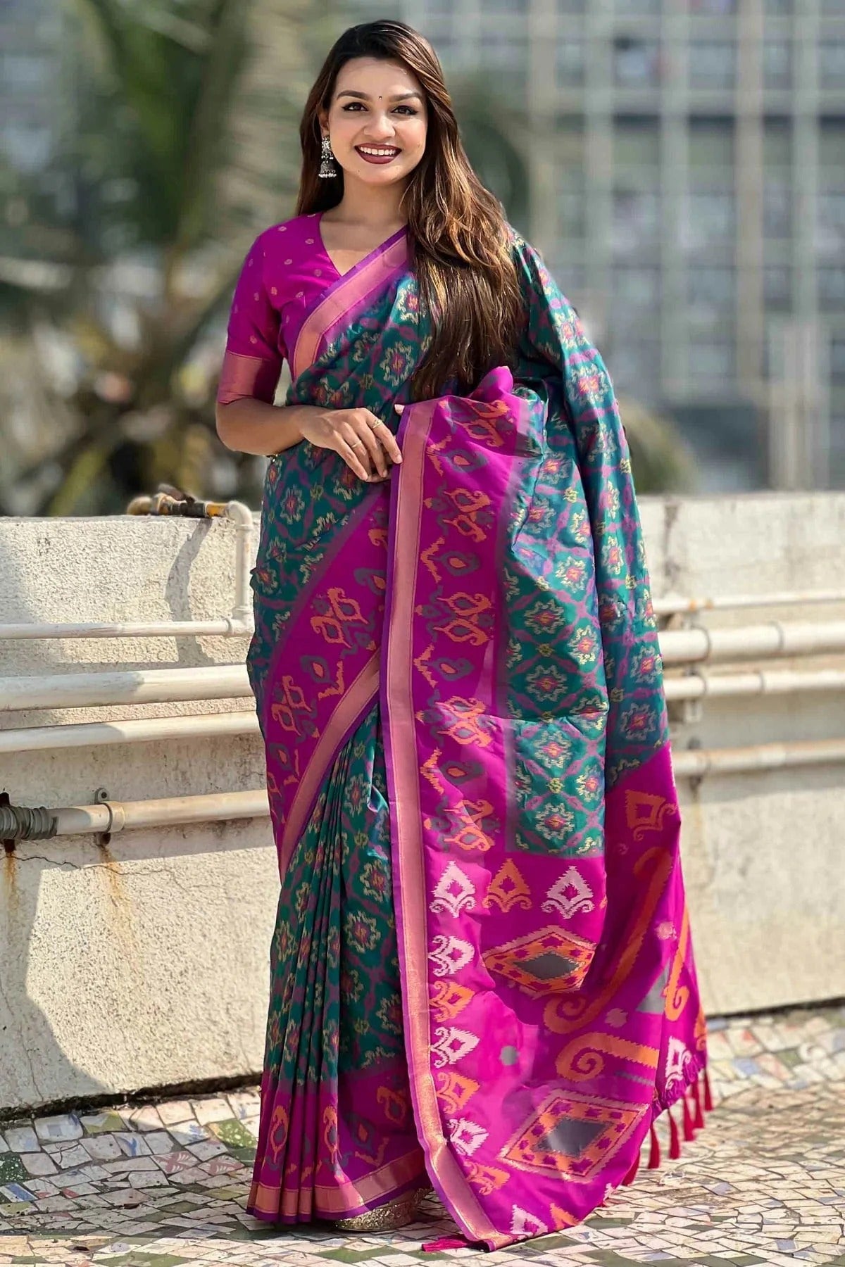 Rama Green Colour Patola Silk Traditional Saree SD1112672
