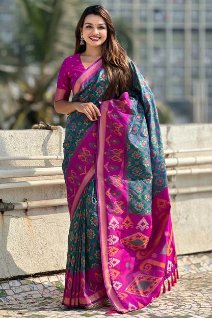 Rama Green Colour Patola Silk Traditional Saree SD1112672