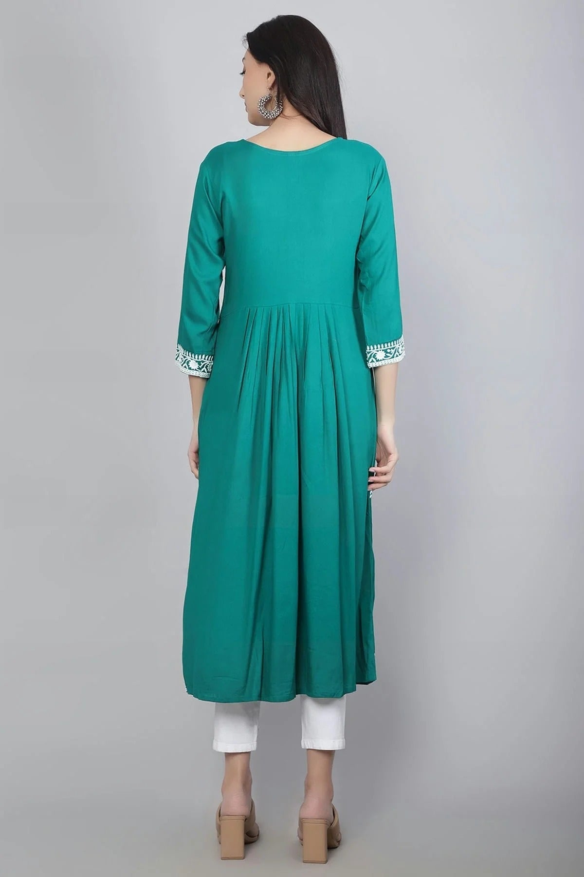 Rama Green Colour Rayon Kurti KR1111134 A